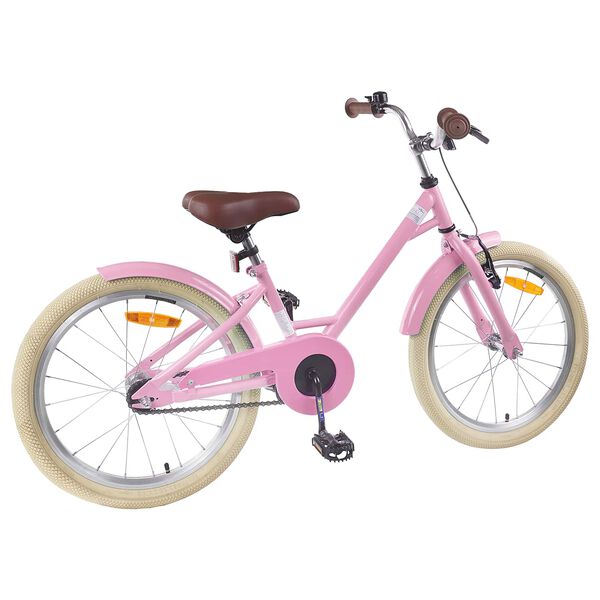 vidaXL Kinderfahrrad 18 Zoll f&uuml;r 5-7 Jahre alt Hellrosa