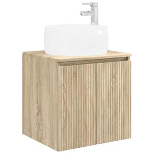 vidaXL Wandmontierte Waschtisch Sonoma-Eiche 49,5 x 44,5 x 66 cm