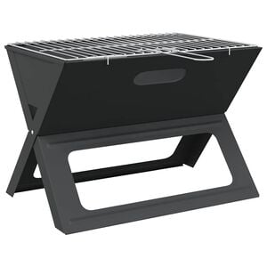 vidaXL Outdoor Grill 46 x 31 x 31 cm Stahl Schwarz