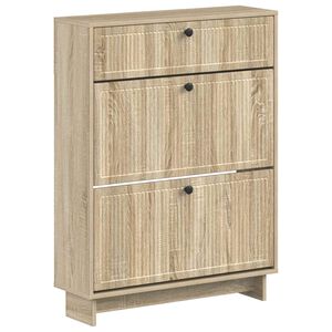 vidaXL Schuhschrank EDE 78 x 24 x 103 cm Holzwerkstoff Sonoma-Eiche