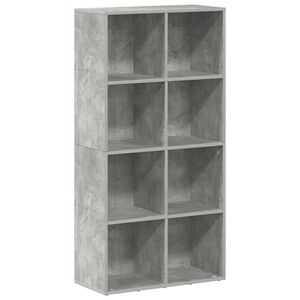 vidaXL B&uuml;cherregal/Sideboard Betongrau 66&times;30&times;130 cm Holzwerkstoff