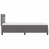 vidaXL Boxspringbett mit Matratze Grau 90 x 200 cm Kunstleder