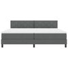 vidaXL Boxspringbett mit Matratze Dunkelgrau 200 x 200 cm Stoff