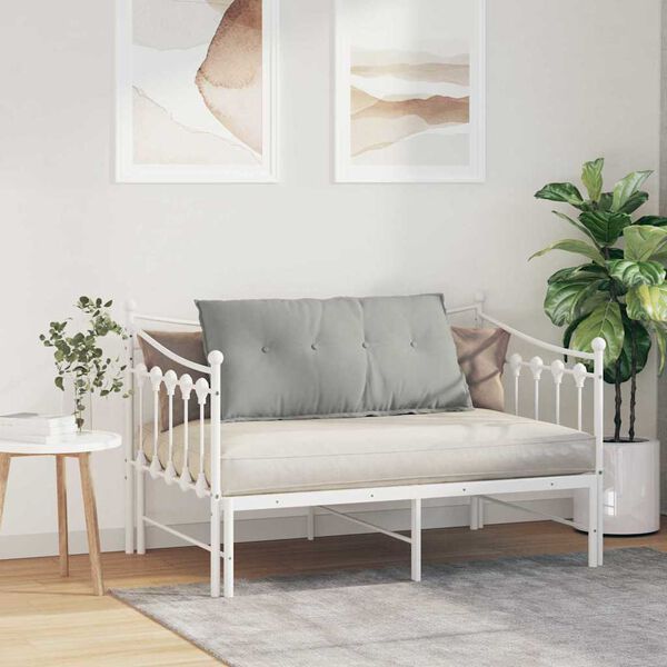 vidaXL R&uuml;ckenkissen Hellgrau 100 x 50 cm Mikrofaserstoff