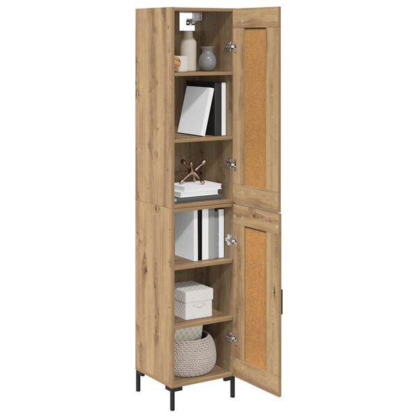 vidaXL Highboard Artisan-Eiche 34,5 x 34 x 180 cm Holzwerkstoff