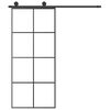 vidaXL Schiebetür mit Beschlag 90x205 cm ESG-Glas & Aluminium