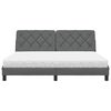 vidaXL Bett mit Matratze Dunkelgrau 180x200 cm Stoff