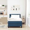 vidaXL Boxspringbett mit Matratze mit LED Blau 90 x 200 cm Stoff