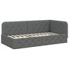 vidaXL Eckbettgestell Dunkelgrau 90 x 200 cm Stoff