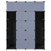 vidaXL Modularer Schrank mit 14 F&auml;chern schwarz/wei&szlig; 37x146x180,5cm