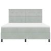 vidaXL Boxspringbett mit Matratze Hellgrau 180 x 200 cm Samt
