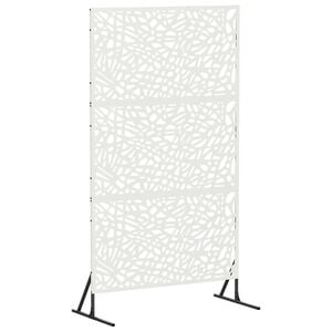 vidaXL Sichtschutz 100 x 50 x 180 cm Stahl Wei&szlig;
