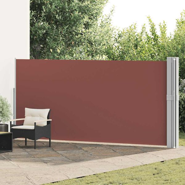 vidaXL Ausziehbare Seitenmarkise 170x1200 cm Braun