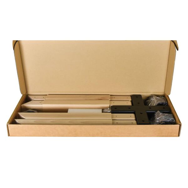 CIME Tischbeine X-f&ouml;rmig 77,8x71 cm Holz und Metall Natur