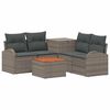 vidaXL Sofa Set 6 stk. Grau und Dunkelgrau Polyrattan und Stahl