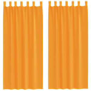 vidaXL Voile Vorh&auml;nge mit Schlaufen 2 Stk. Orange 140x245 cm