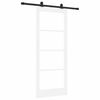 vidaXL Schiebet&uuml;r ORKDAL Wei&szlig; 83 x 202 cm Massivholz Kiefer und Glas