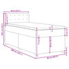 vidaXL Boxspringbett mit Matratze Hellgrau 90x200 cm Stoff