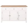 vidaXL Sideboard 110x33,5x70 cm Massivholz Eiche