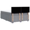 vidaXL Boxspringbett mit Matratze Hellgrau 160x200 cm Stoff