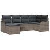 vidaXL Gartensofa-set 6 stk. Grau Poly-Rattan
