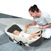DERYAN Pop-up Reisebett Infant Baby Luxe mit Moskitonetz Creme
