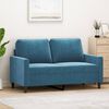 vidaXL 2-Sitzer-Sofa Blau 120 cm Samt