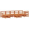 vidaXL Garten-Lounge-Set 8 pcs Wachsbraun Massives Kiefernholz