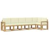 vidaXL Outdoor-Sofagarnitur 6 stk. Wei&szlig; und Creme Polyester