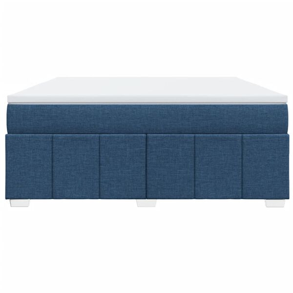 vidaXL Boxspringbett mit Matratze Blau 180x200 cm Stoff