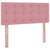 vidaXL Bett mit Stauraum und LED mit Matratze Rosa 120 x 200 cm Samt