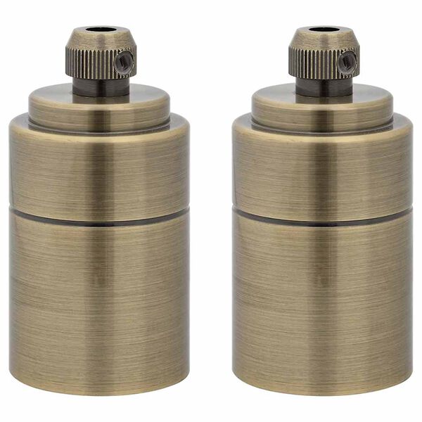 vidaXL Lampenfassungen 2 Stk. Bronze E27