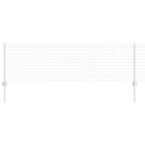 vidaXL Zaun mit Pfosten Silber