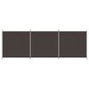 vidaXL 3-tlg. Paravent Braun 525x180 cm Stoff