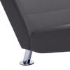 vidaXL Chaiselongue mit Kissen Grau Kunstleder