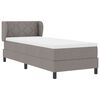 vidaXL Boxspringbett mit Matratze mit Kopfteil Taupe 80 x 200 cm Stoff