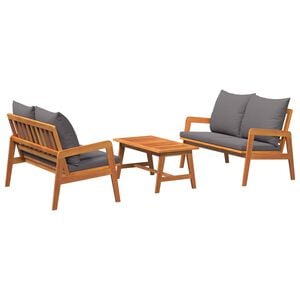 vidaXL Bistrogarnitur 3 stk. Braun Massivholz Akazie