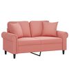 vidaXL 2-Sitzer-Sofa mit Kissen Rosa 120 cm Samt