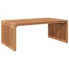 vidaXL Garten-Beistelltisch Braun 90 x 50 x 36 cm Massivholz Teak