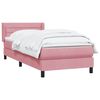 vidaXL Boxspringbett mit Matratze Rosa 80x220 cm Samt