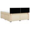 vidaXL Boxspringbett mit Matratze Creme 180x200 cm Stoff