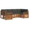 vidaXL Ecksofa Set 6 pcs Natur und Anthrazit Massivholz Akazie