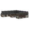vidaXL Gartensofa-set 12 pcs Grau und Dunkelgrau Poly-Rattan