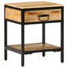 vidaXL Nachttisch Braun 40 x 35 x 50 cm Massives Mango Holz und Metall