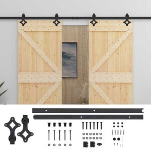 vidaXL Schiebet&uuml;r 2 stk. 80 x 210 cm Massives Kiefernholz