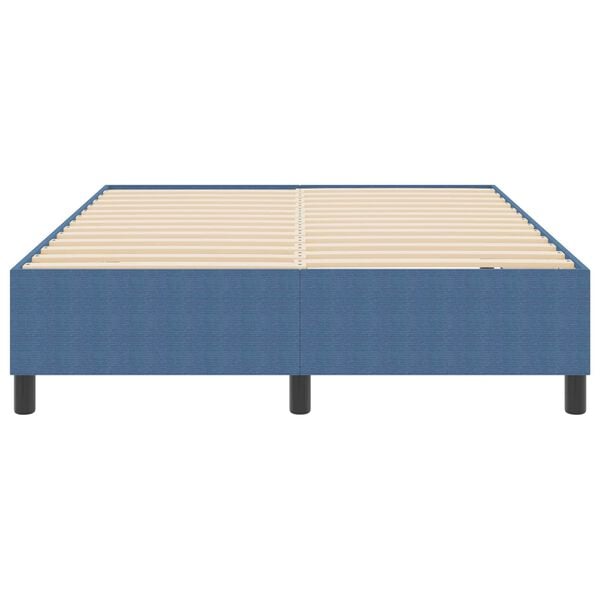 vidaXL Plattformbettgestell Blau 140 x 190 cm Stoff