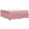 vidaXL Boxspringbett mit Matratze Rosa 200x200 cm Samt