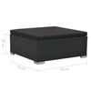 vidaXL 6-tlg. Garten-Lounge-Set mit Auflagen Poly Rattan Schwarz