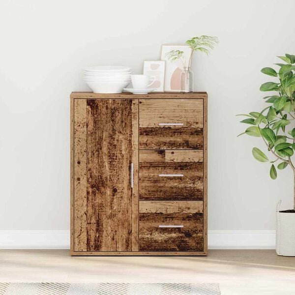 vidaXL Sideboard mit Schubladen Altholz 60 x 31 x 70 cm Holzwerkstoff