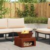 vidaXL Feuerstelle Rostig 50 x 50 x 40 cm Wetterfeststahl